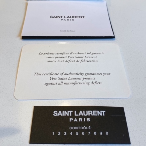 Authentic Yves Saint Laurent Blue Belle De Jour Clutch, NWOT - Picture 3 of 4